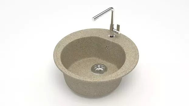 Кухонная мойка ZETT lab. T003 T003Q005, песочный