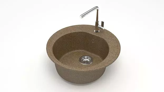 Кухонная мойка ZETT lab. T003 T003Q009, терракот