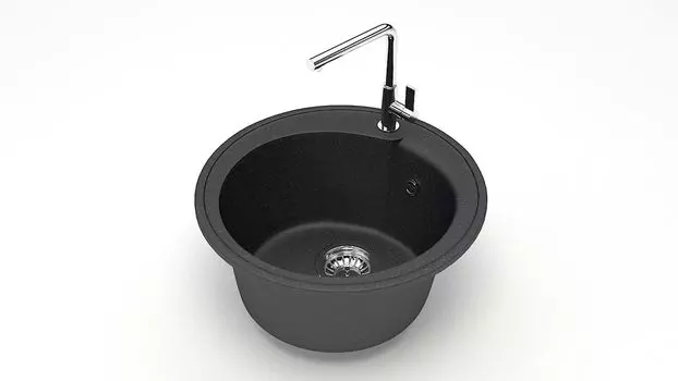 Кухонная мойка ZETT lab. T004 T004Q004, черный