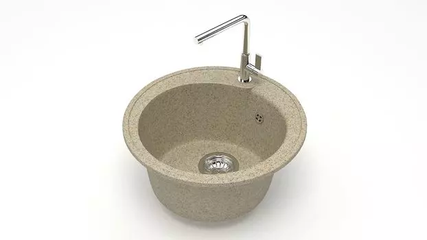 Кухонная мойка ZETT lab. T004 T004Q005, песочный