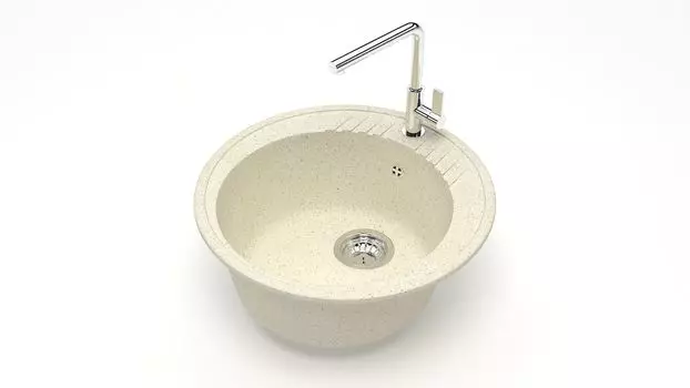 Кухонная мойка ZETT lab. T006 T006Q002, бежевый