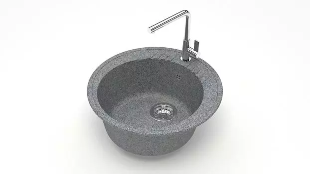 Кухонная мойка ZETT lab. T006 T006Q008, серый