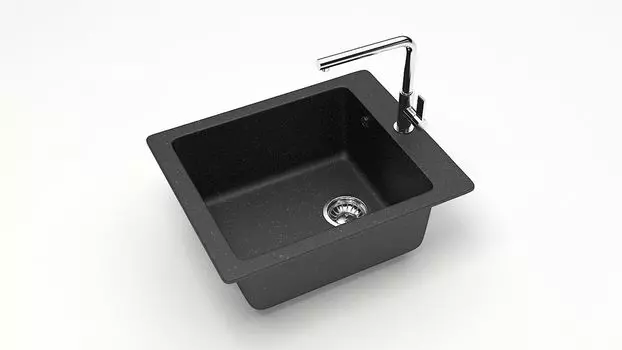 Кухонная мойка ZETT lab. T008 T008Q004, черный