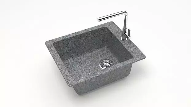 Кухонная мойка ZETT lab. T008 T008Q008, серый