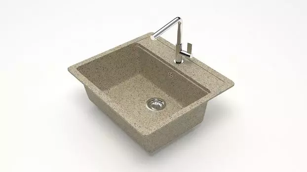 Кухонная мойка ZETT lab. T009 T009Q005, песочный