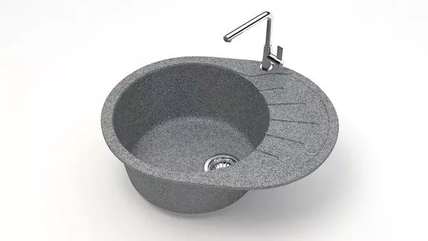 Кухонная мойка ZETT lab. T010 T010Q008, серый