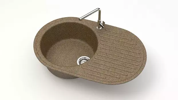 Кухонная мойка ZETT lab. T011 T011Q009, терракот