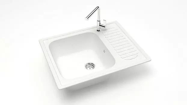 Кухонная мойка ZETT lab. T015 T015Q001, белый