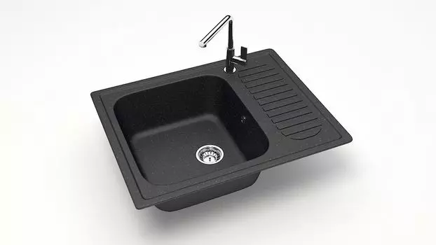 Кухонная мойка ZETT lab. T015 T015Q004, черный