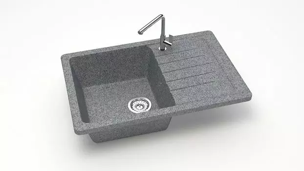 Кухонная мойка ZETT lab. T016 T016Q008, серый