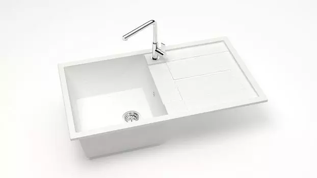 Кухонная мойка ZETT lab. T017 T017Q001, белый