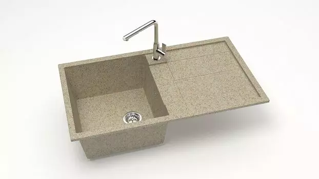 Кухонная мойка ZETT lab. T017 T017Q005, песочный