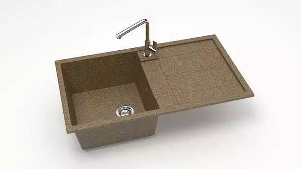 Кухонная мойка ZETT lab. T017 T017Q009, терракот