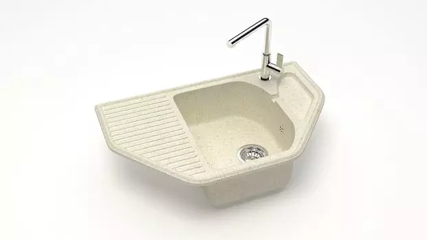 Кухонная мойка ZETT lab. T022 T022Q002, бежевый