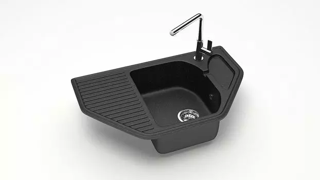 Кухонная мойка ZETT lab. T022 T022Q004, черный