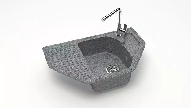 Кухонная мойка ZETT lab. T022 T022Q008, серый