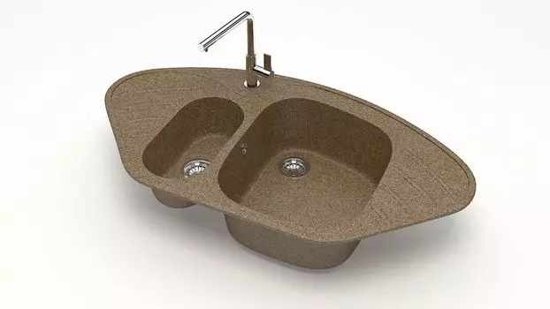 Кухонная мойка ZETT lab. T023 T023Q009, терракот