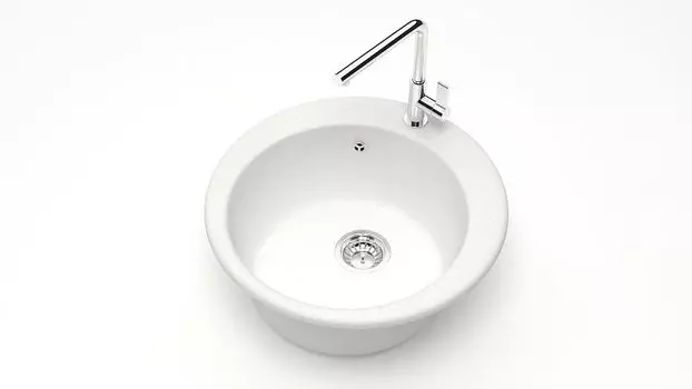 Кухонная мойка ZETT lab. T030 T030Q001, белый