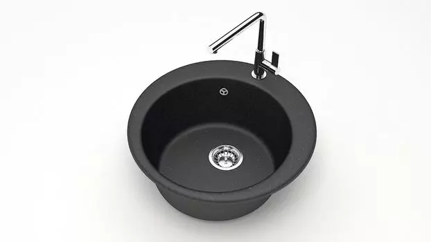 Кухонная мойка ZETT lab. T030 T030Q004, черный