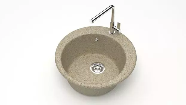 Кухонная мойка ZETT lab. T030 T030Q005, песочный