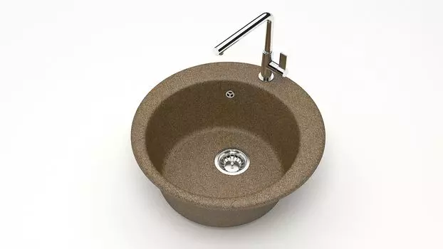 Кухонная мойка ZETT lab. T030 T030Q009, терракот