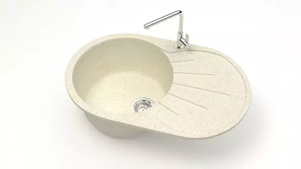 Кухонная мойка ZETT lab. T110 T110Q002, бежевый