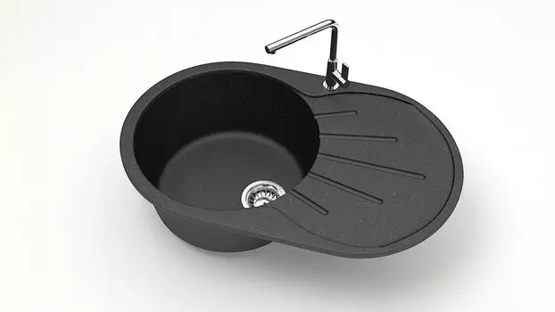 Кухонная мойка ZETT lab. T110 T110Q004, черный