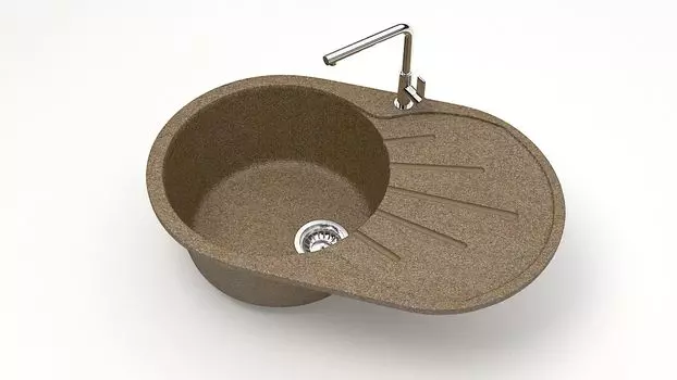 Кухонная мойка ZETT lab. T110 T110Q009, терракот