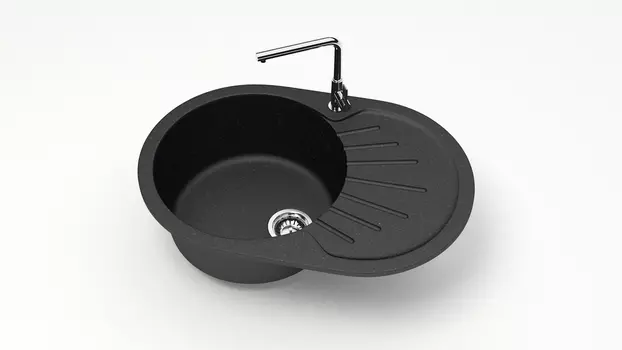 Кухонная мойка ZETT lab. T111 T111Q004, черный