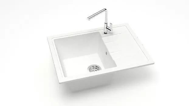 Кухонная мойка ZETT lab. T150 T150Q001, белый