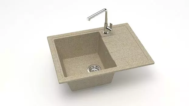 Кухонная мойка ZETT lab. T150 T150Q005, песочный