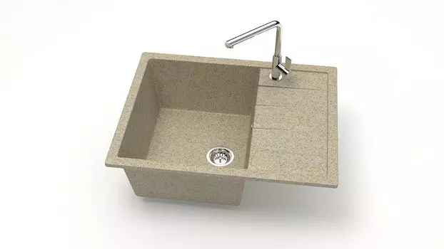 Кухонная мойка ZETT lab. T151 T151Q005, песочный