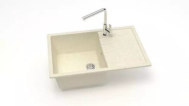 Кухонная мойка ZETT lab. T161 T161Q002, бежевый