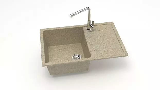 Кухонная мойка ZETT lab. T161 T161Q005, песочный