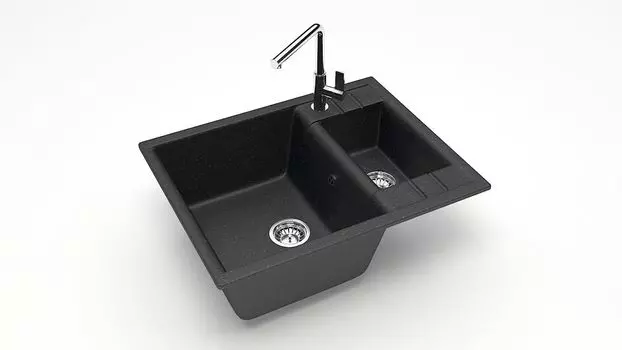 Кухонная мойка ZETT lab. T190 T190Q004, черный