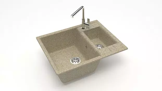 Кухонная мойка ZETT lab. T190 T190Q005, песочный