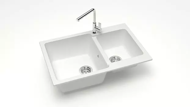 Кухонная мойка ZETT lab. T191 T191Q001, белый