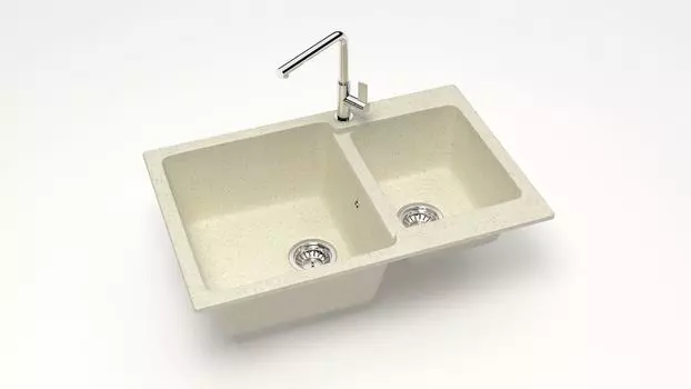 Кухонная мойка ZETT lab. T191 T191Q002, бежевый