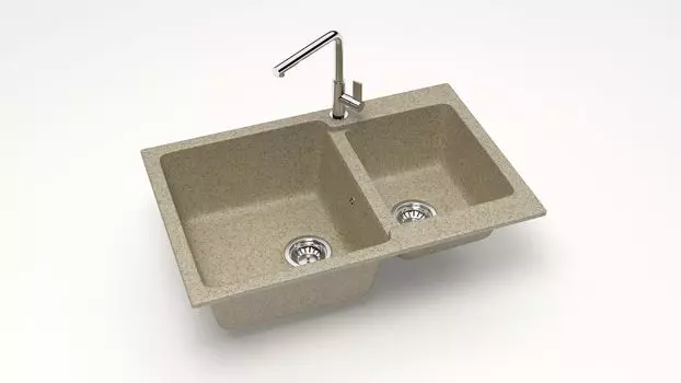 Кухонная мойка ZETT lab. T191 T191Q005, песочный