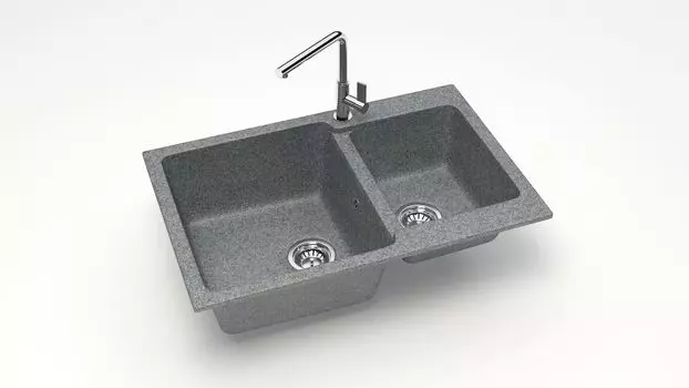 Кухонная мойка ZETT lab. T191 T191Q008, серый