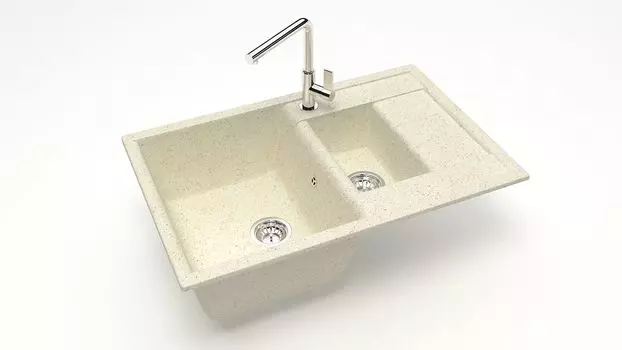 Кухонная мойка ZETT lab. T210 T210Q002, бежевый