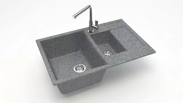 Кухонная мойка ZETT lab. T210 T210Q008, серый