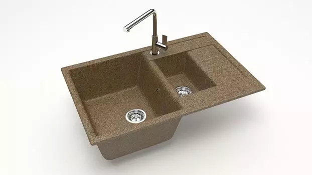 Кухонная мойка ZETT lab. T210 T210Q009, терракот