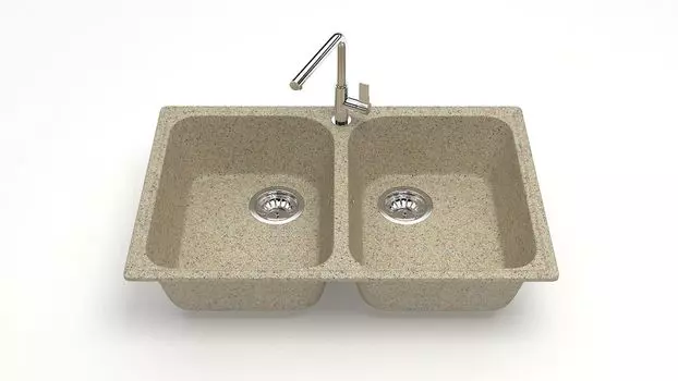 Кухонная мойка ZETT lab. T260 T260Q005, песочный