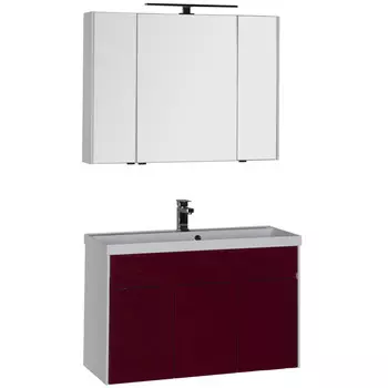 Мебель для ванной Aquanet Латина 100 бордо 181089