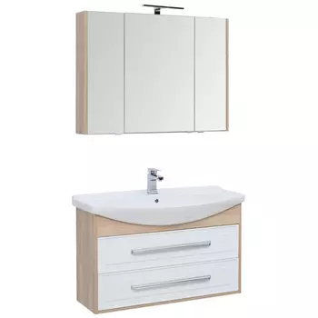 Мебель для ванной Aquanet Остин 105 белый глянец/дуб сонома 209995