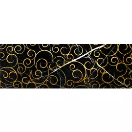 Миланезе дизайн Декор Флорал неро 1664-0148 20х60