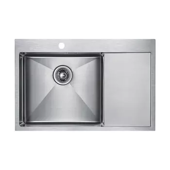 Мойка нерж. сталь ELDE, PM807851-BSL, брашированная нерж. сталь, левая, 780х510мм, Paulmark