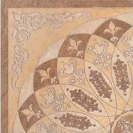 Монтаньоне 1/4 Розона беж лаппатированный Декор HGD\A37\TU0031L - 420x420 мм/4