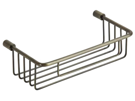 Полка корзина угловая 16,5х16,5хh12,6 см., с крючком Veragio BASKET VR.GFT-9056.BR, бронза